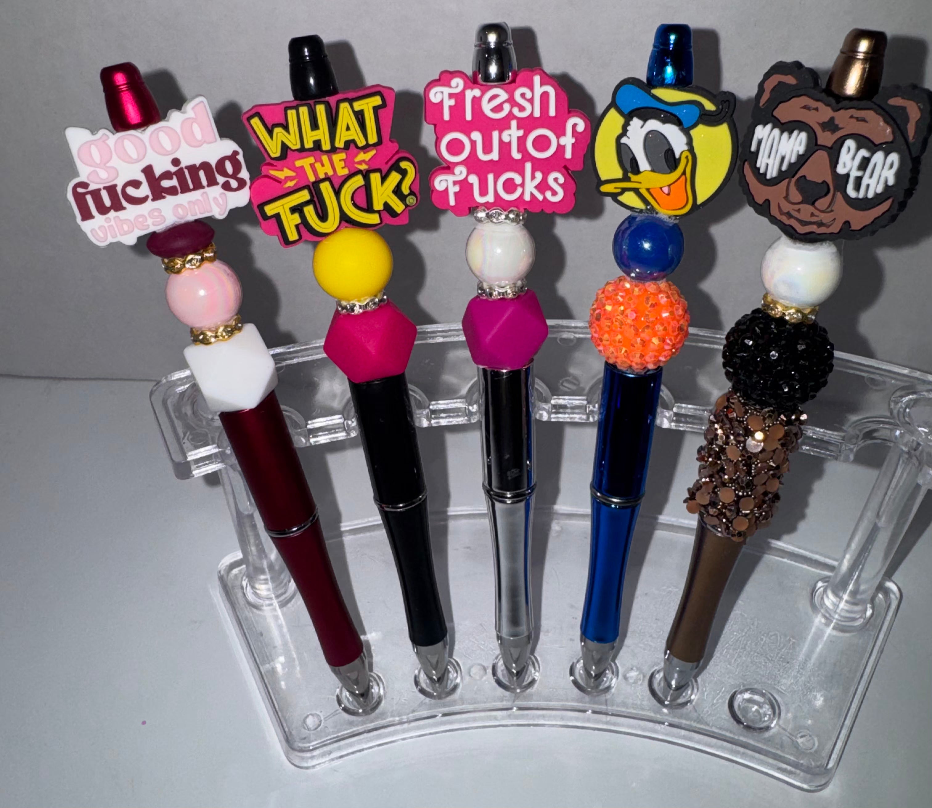 Beaded Pen W/ Flat Topper