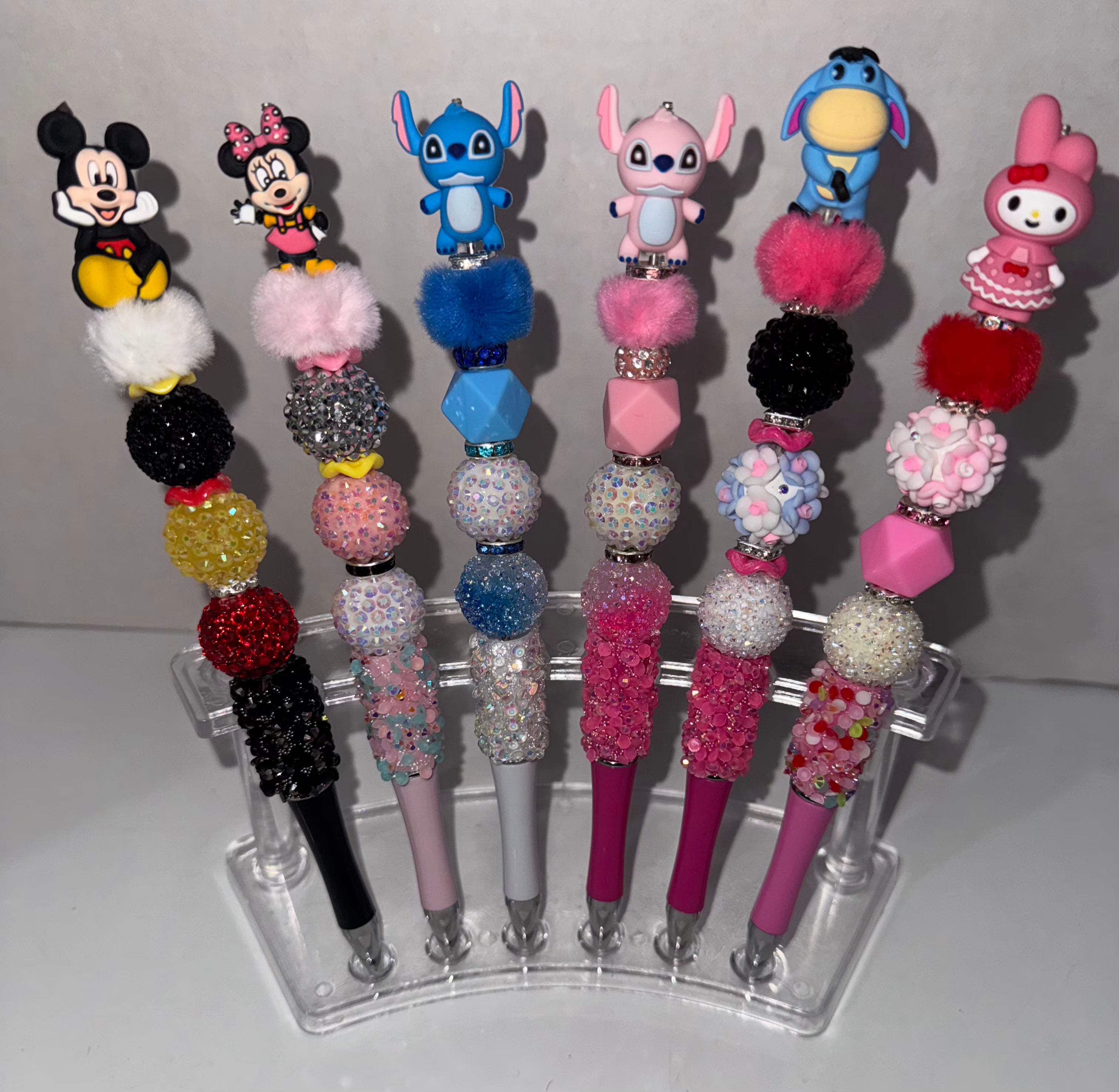 Beaded Pen w/ 3D Topper or Bow